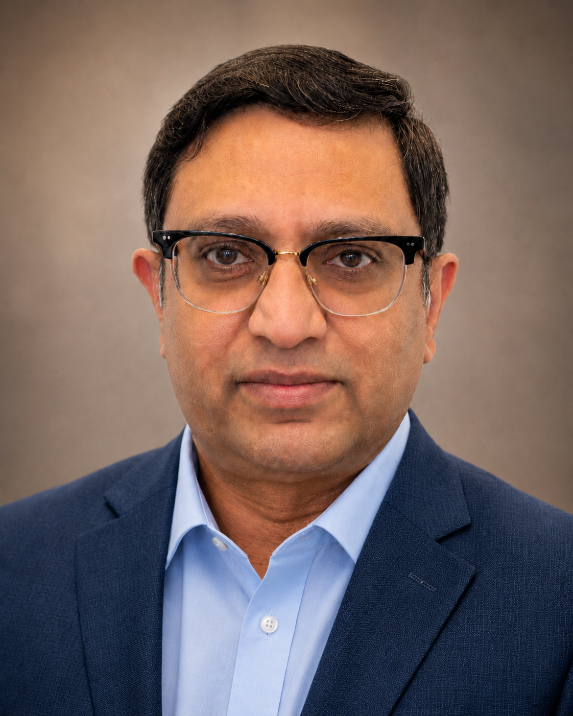 Professional portrait of Venkat Ranganathan, co-founder for technology and operations at Nivas AI